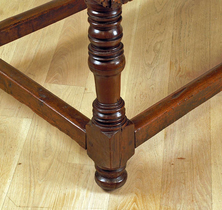 Walnut A Superb 18th Century Spanish Baroque Center Table For Sale