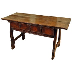 18th Century Spanish Baroque Period Chestnut Desk