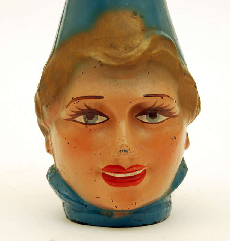 A Rare Vintage Mexican Hand Blown Glass Pulque Pitcher - circa 1930 In Excellent Condition In San Francisco, CA