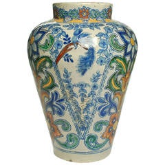 Stunning Antique Mexican Talavera Poblana Jarron, circa 1880