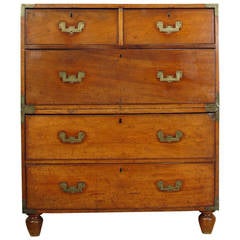 Great Mid-19th Century Colonial Camphor Wood Campaign Chest