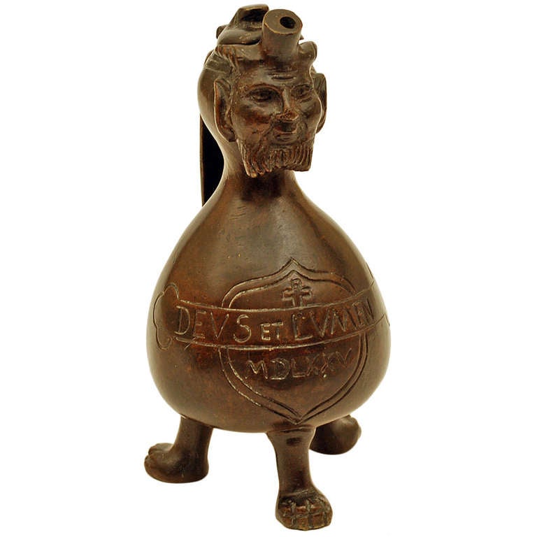 A Rare Early Aqua Manille Bronze Ewer For Sale