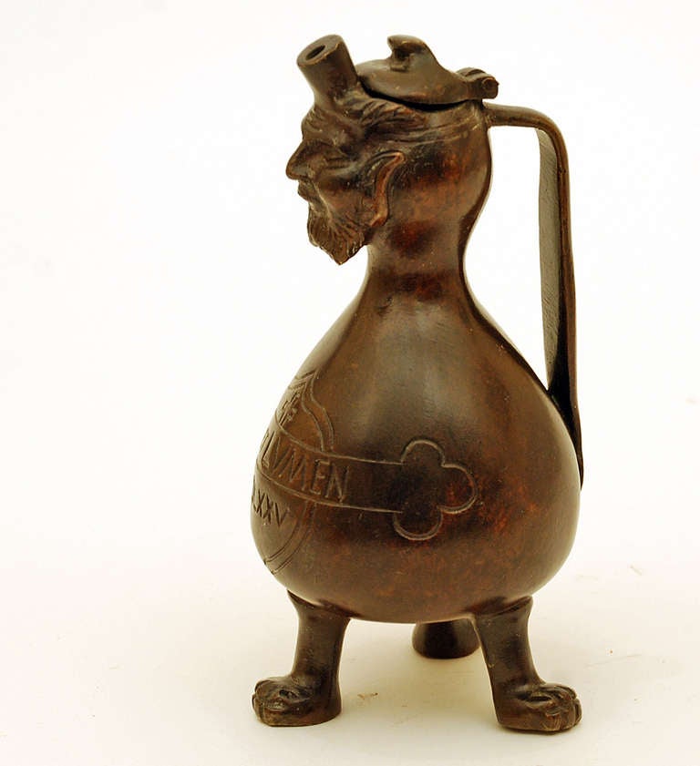 A Rare Early Aqua Manille Bronze Ewer For Sale 4