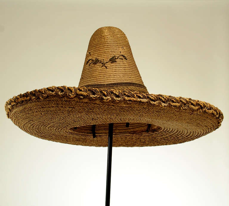 A Fancy Mexican Hand Caned Sombrero - Circa 1890 For Sale 3