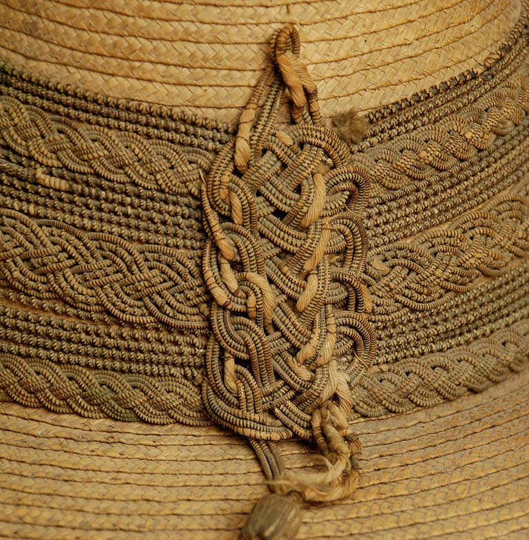 A Fancy Mexican Hand Caned Sombrero - Circa 1890 In Excellent Condition For Sale In San Francisco, CA
