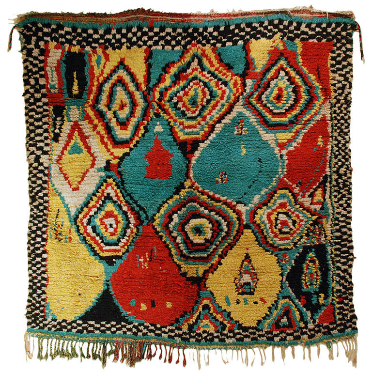 A Great Vintage Berber Azilal from Morocco For Sale