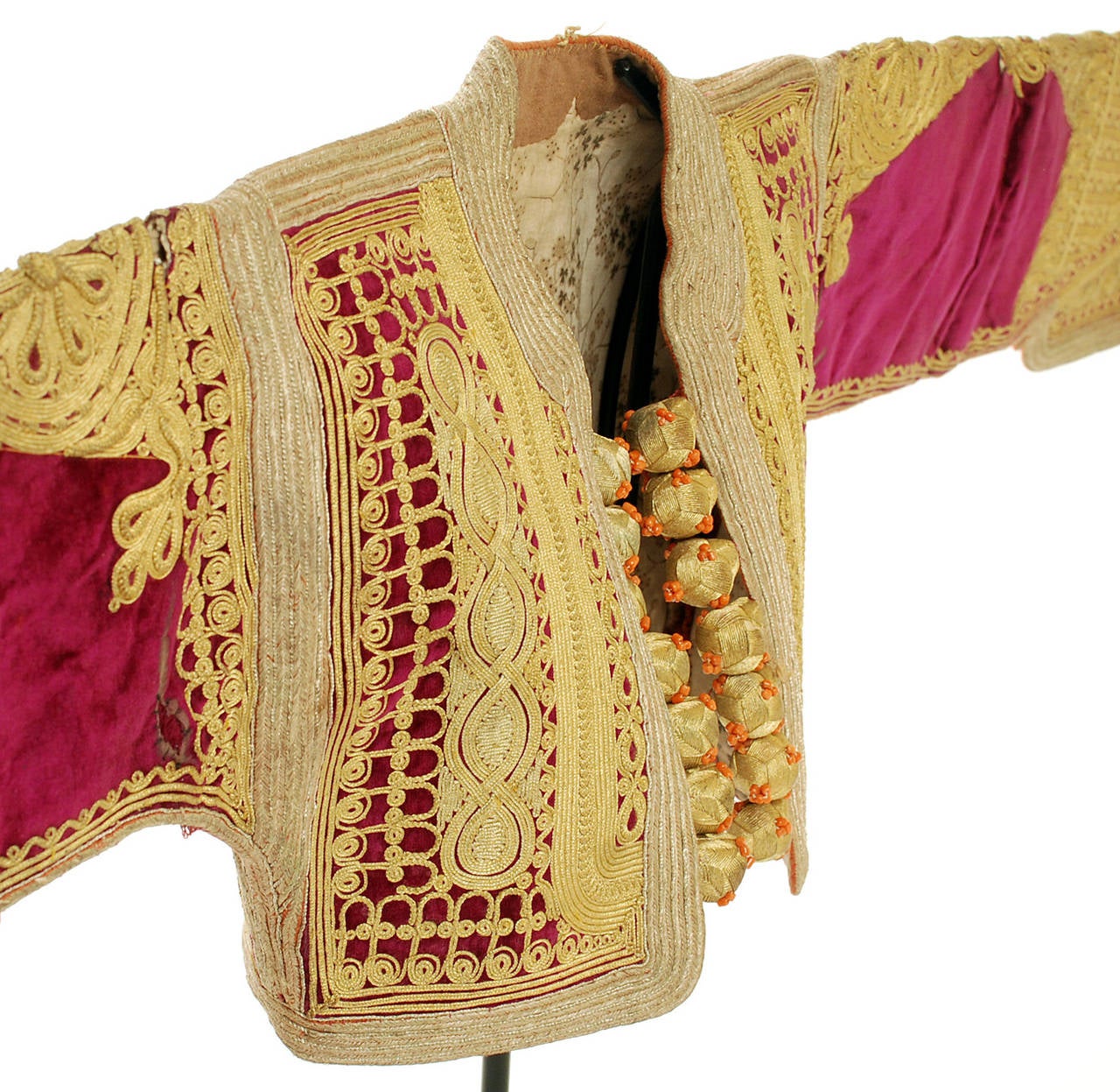 Stunning 19th Century Ottoman Embroidered Jacket For Sale 3