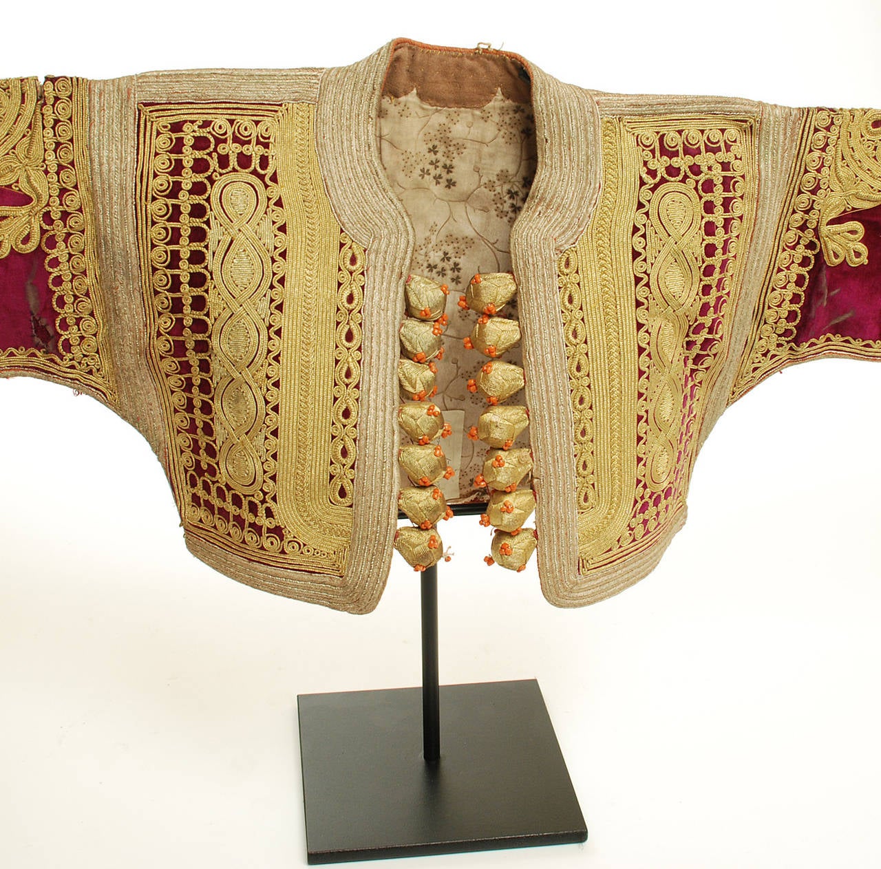 Velvet Stunning 19th Century Ottoman Embroidered Jacket For Sale
