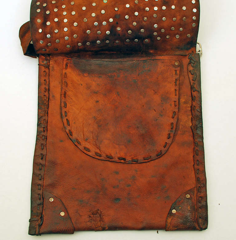 Mid-20th Century A Good Vintage Moroccan Water Seller's Bag