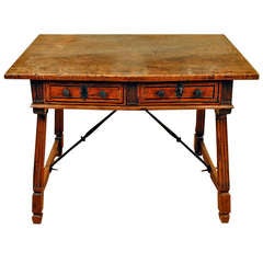 17th Century Spanish Baroque Walnut Writing Desk