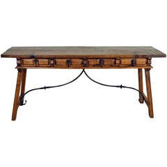 18th Century Spanish Baroque Period Chestnut Table 18th Century Spanish Baroque Period Chestnut Table