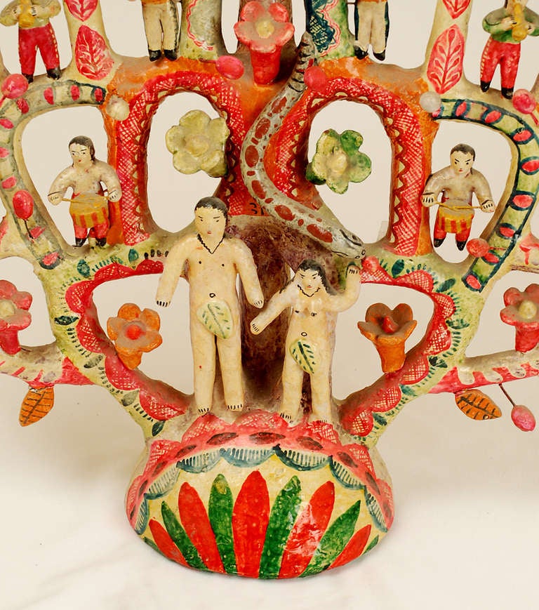 Folk Art A Monumental Vintage Mexican Tree of Life - Aurelio Flores