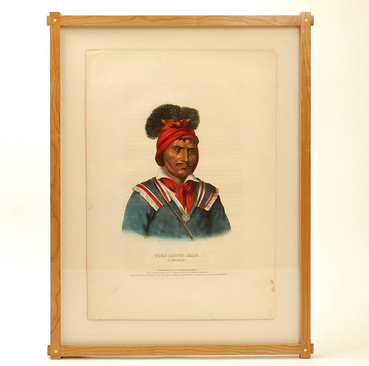 19th Century Suite of Four Rare McKenney & Hall Hand-Colored Lithographs, circa 1840 For Sale