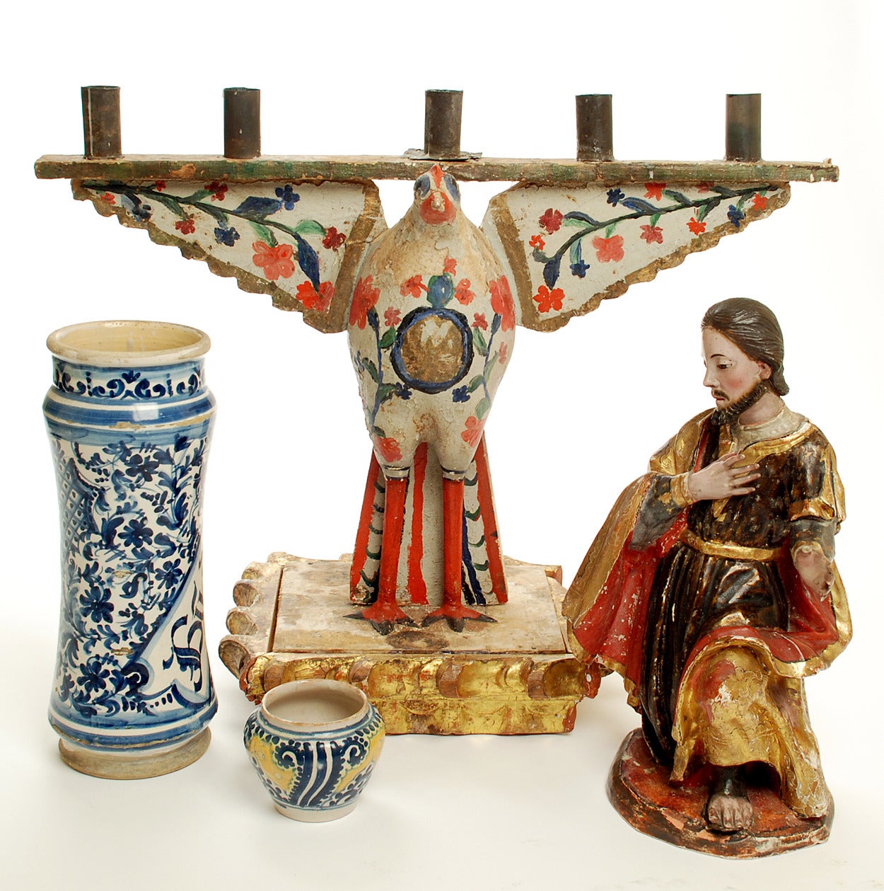 Early 19th Century Spanish Colonial Espiritu Santo Candelabrum For Sale