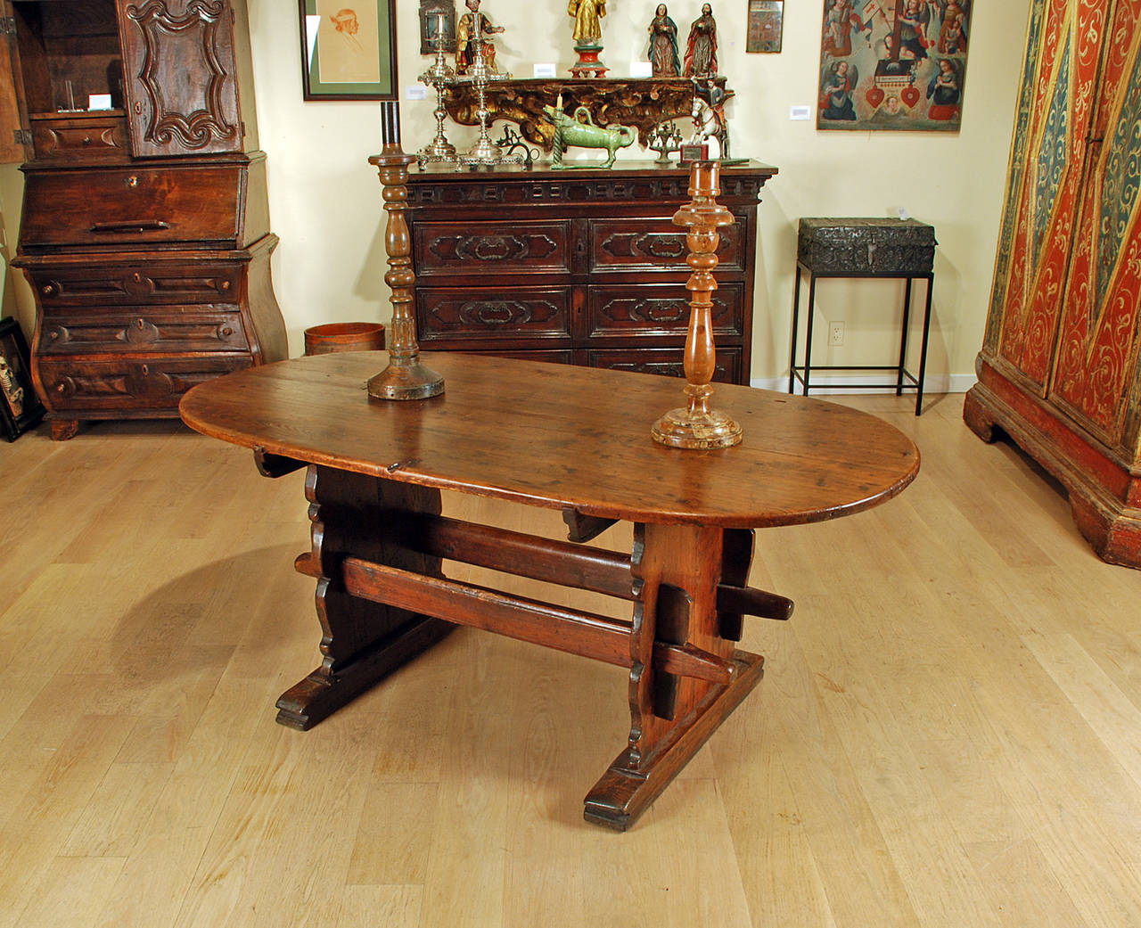 Rare 18th Century Alpine Baroque Period Center Table For Sale 5