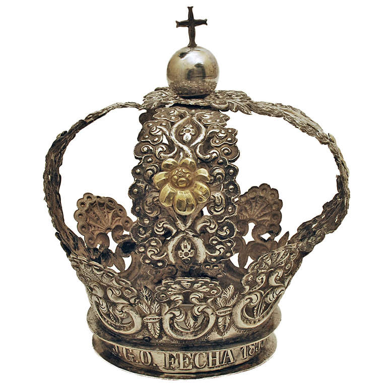Large and Impressive Spanish Colonial Silver Crown