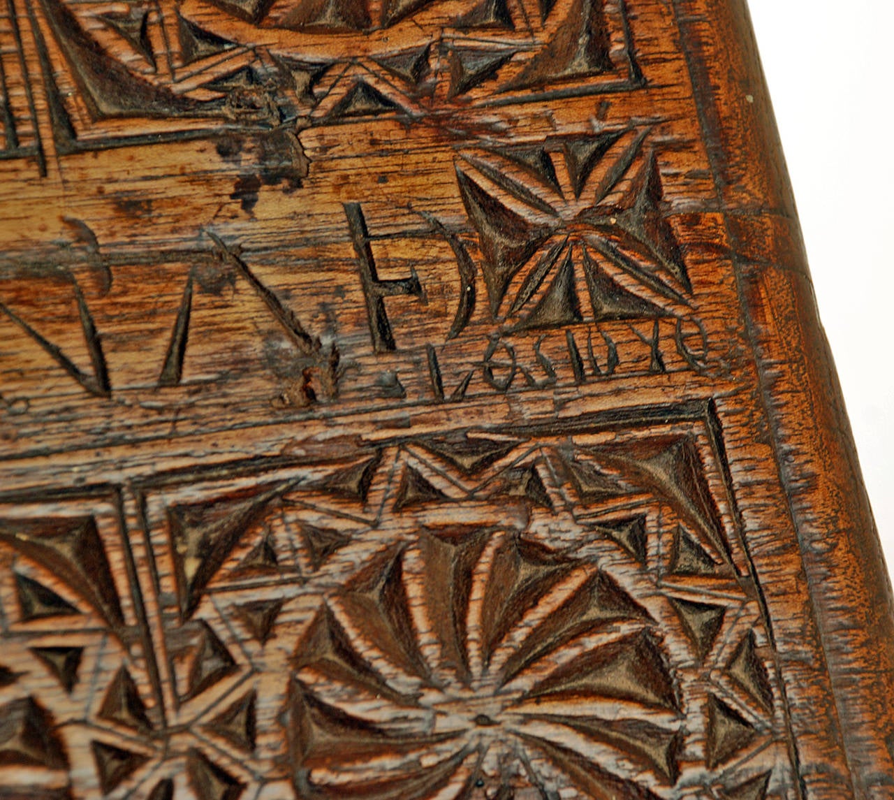 18th Century Spanish Colonial Six-Panel Cedar Wood Box For Sale 4
