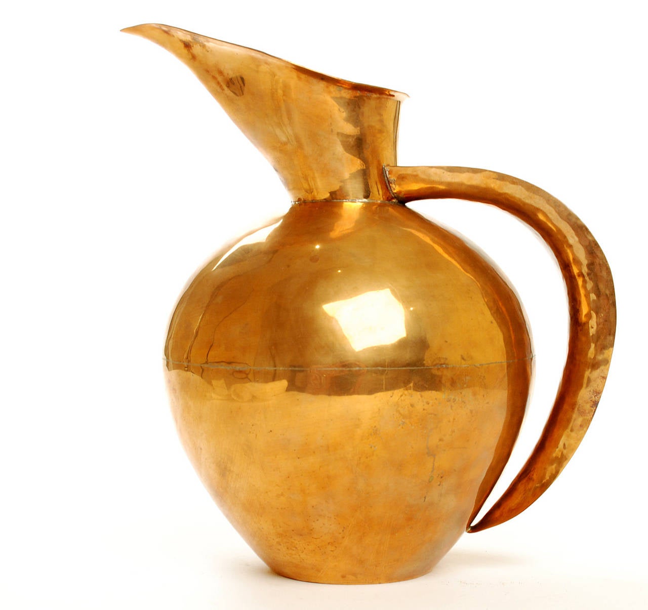 Rare Vintage Mexican Mid-Century Modernist Copper Pitcher by Antonio Pineda For Sale 1
