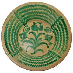 A Large and Impressive 19th Century Spanish Stoneware Lebrillo