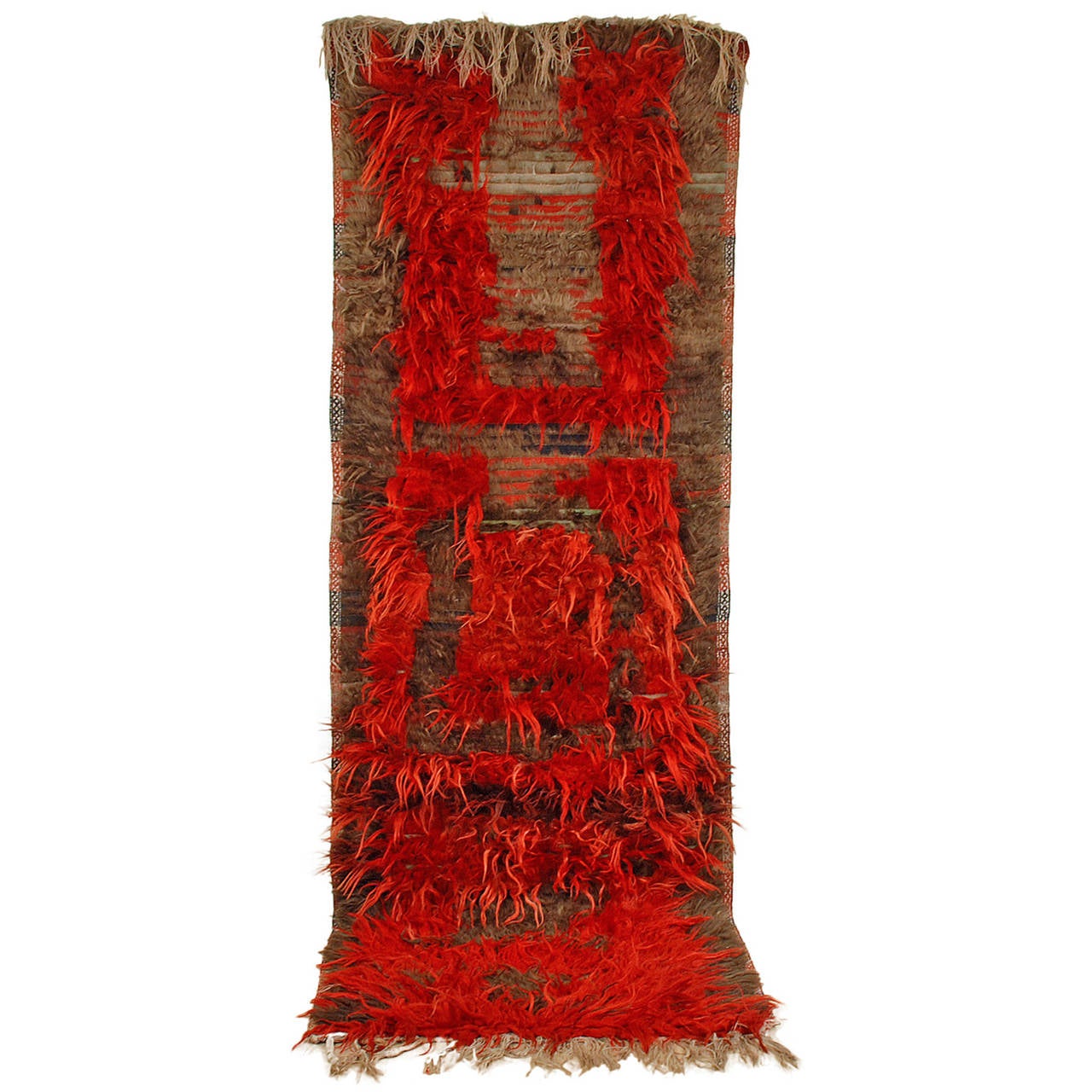 Antique Turkish Angora Wool Tulu, circa 1900 For Sale