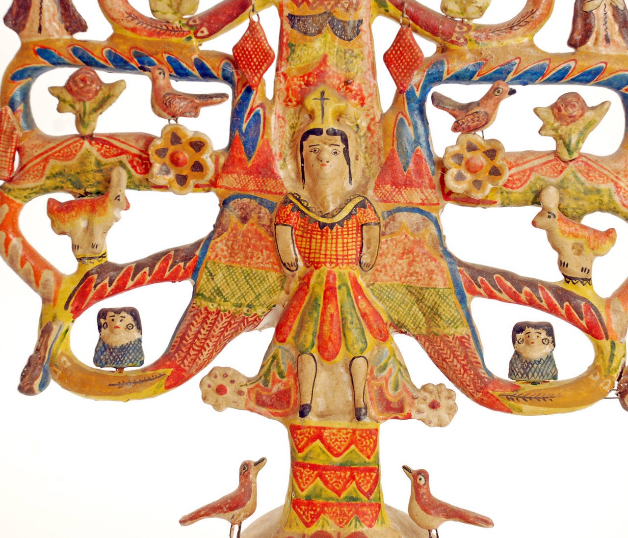Large Vintage Mexican Tree of Life Candelabrum by Aurelio Flores In Excellent Condition In San Francisco, CA