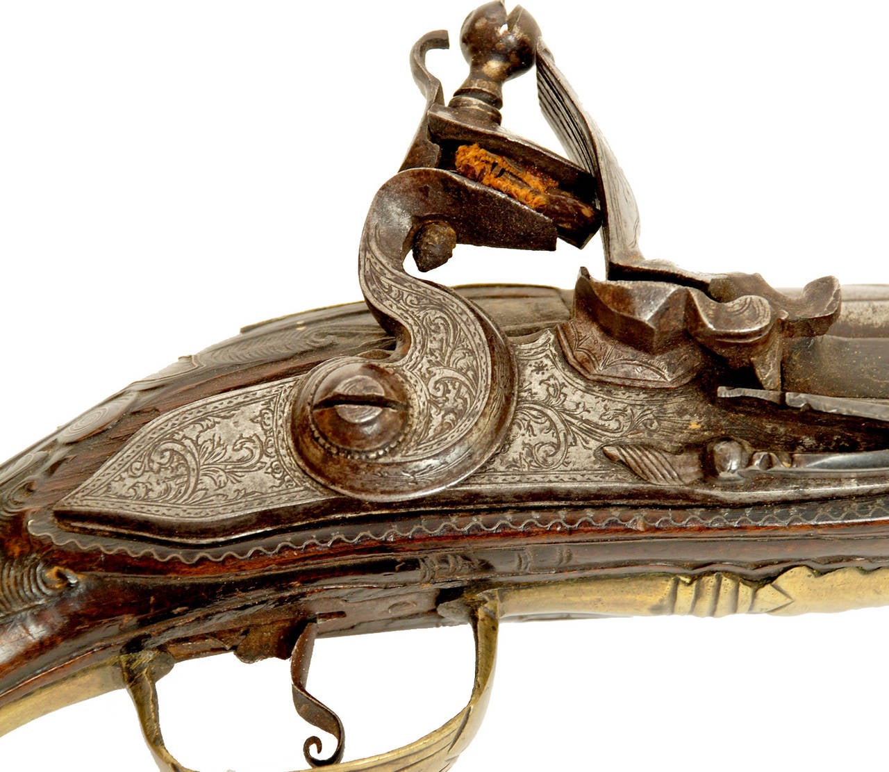 Wood Early 19th Century Ottoman Flintlock Pistol For Sale