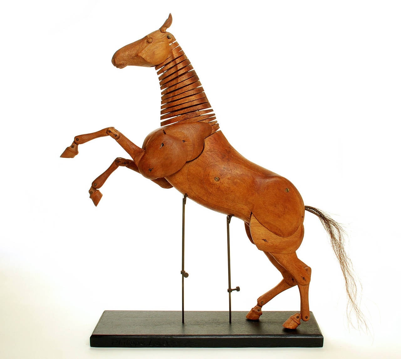 Fully Articulated Artist's Model of a Horse, Signed In Excellent Condition In San Francisco, CA