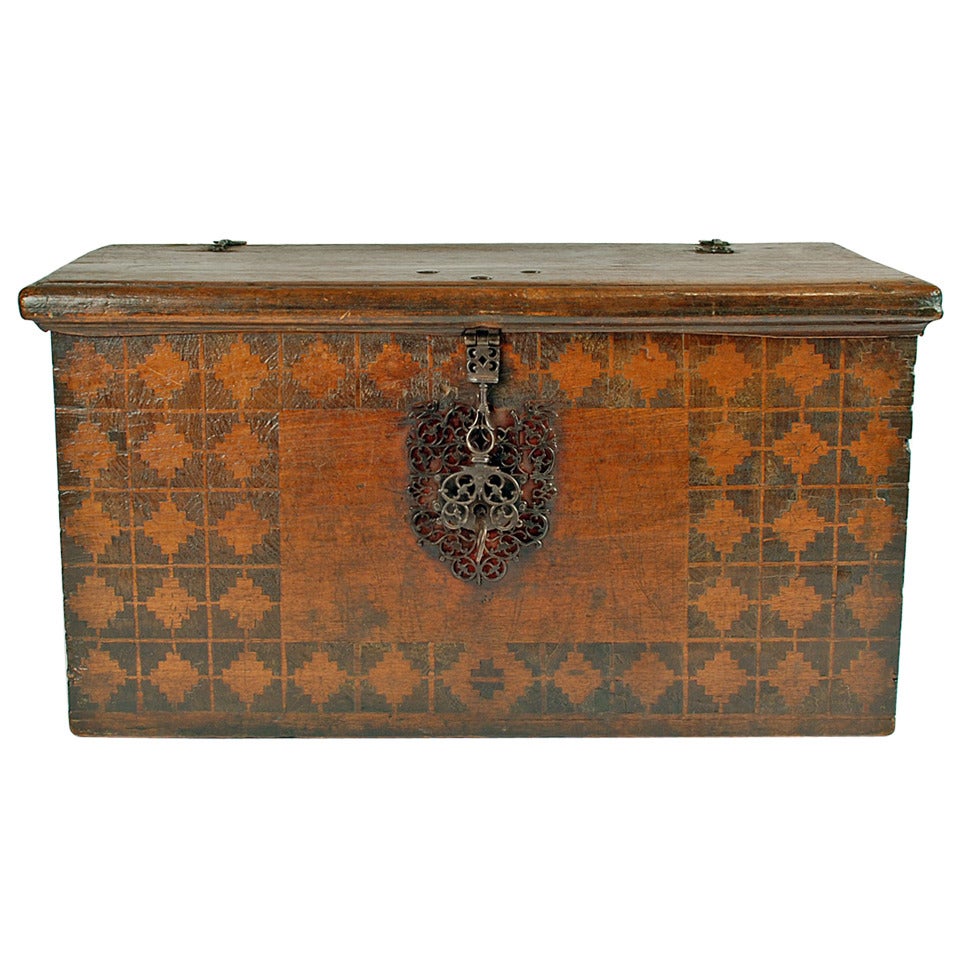 A Stunning 18th Century Spanish Colonial Six Panel Arcon