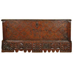 A Rare 17th Century Spanish Baroque Period Six Panel Coffer