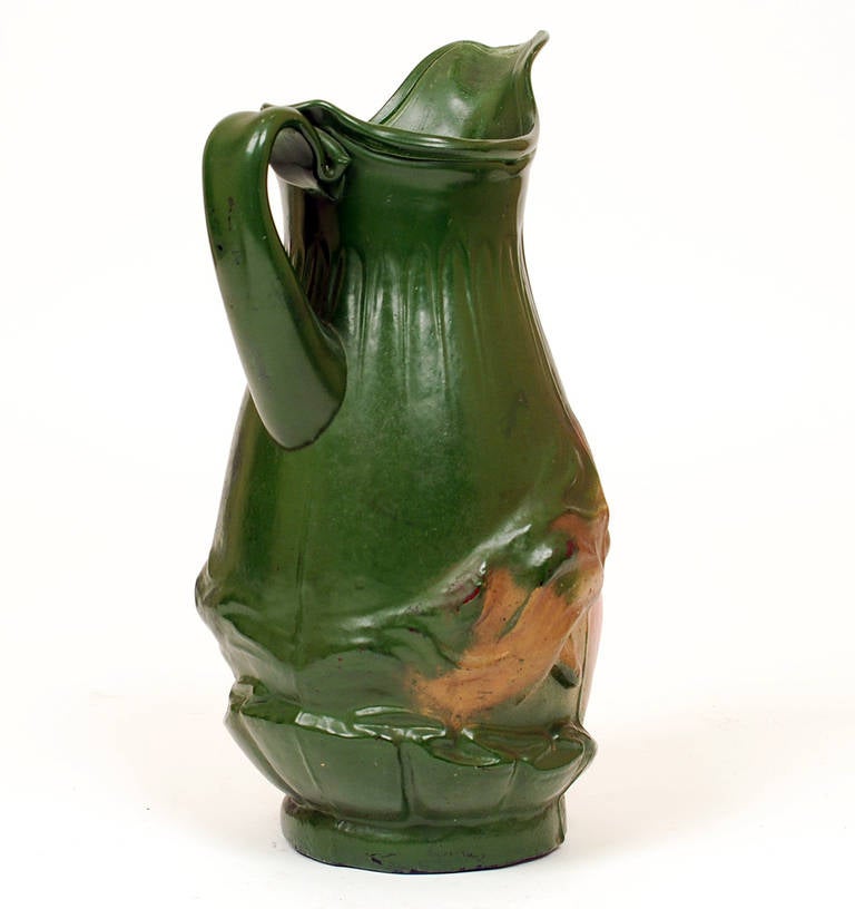 Mid-20th Century Vintage Mexican 'Mae West' Hand Blown Glass Pulque Pitcher - Circa 1930 For Sale