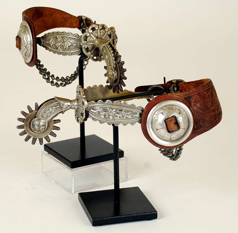 A Pair of Fancy 19th Century Argentine Gaucho Spurs