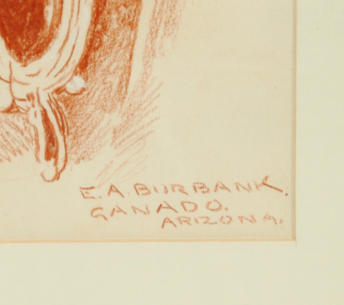 Rare, Original E. A. Burbank Sketch, Navajo, 1899 For Sale 1