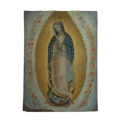 Our Lady of Guadalupe - 18th Century Oil on Copper