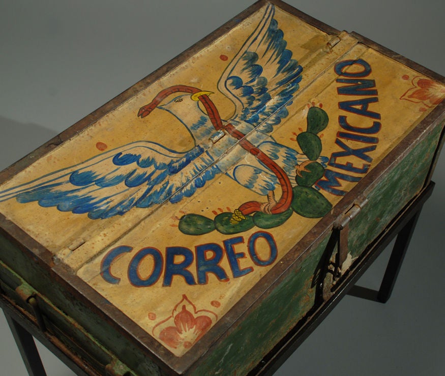 Iron Vintage Mexican Correo Mexicano Postal Box