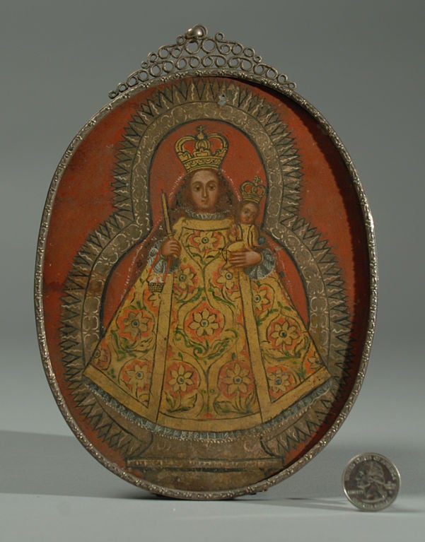 19th Century Rare Spanish Colonial Relicario / Reliquary