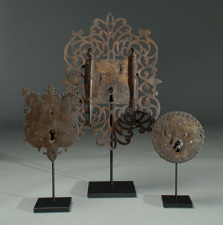 18th Century and Earlier Rare 18th Century Spanish Colonial Iron Escutcheon Collection