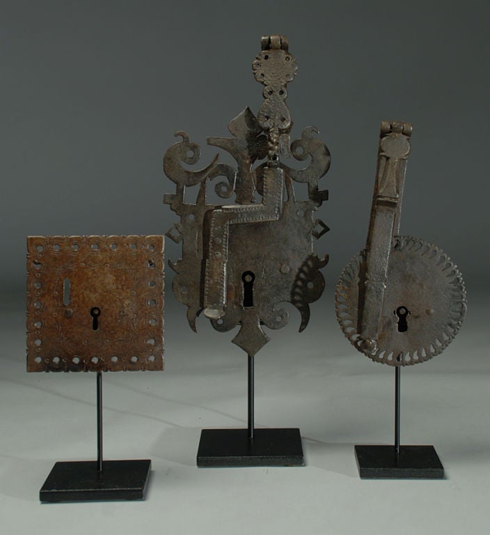 Rare 18th Century Spanish Colonial Iron Escutcheon Collection 5