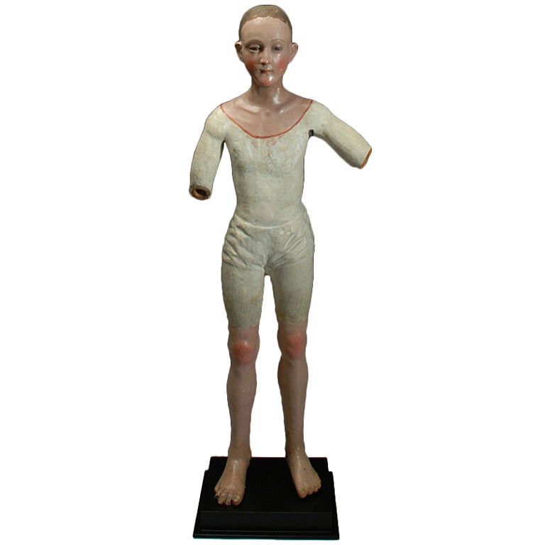 A Good, Large 19th Century Spanish Colonial Angel