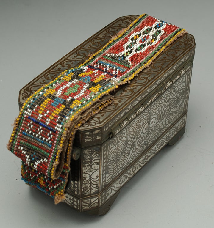 A Large and Impressive Silver Inlaid Betel Nut Box 5