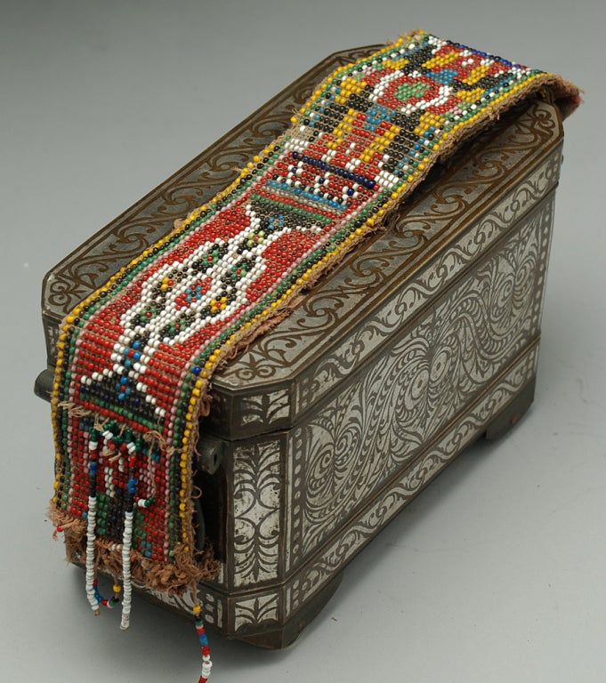 A Large and Impressive Silver Inlaid Betel Nut Box In Excellent Condition In San Francisco, CA