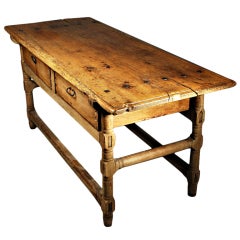 Antique 18th Century Mexican Sabino Wood Hacienda Table