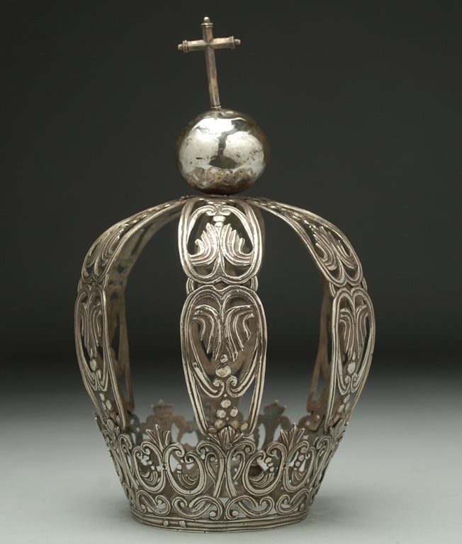 Early Spanish Colonial Silver Crown