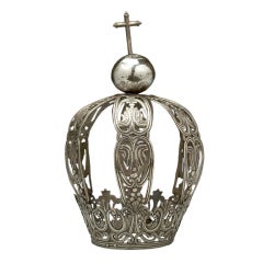 Early Spanish Colonial Silver Crown