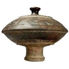 Antique Rare Early Berber Ceramic Tajine - Morocco
