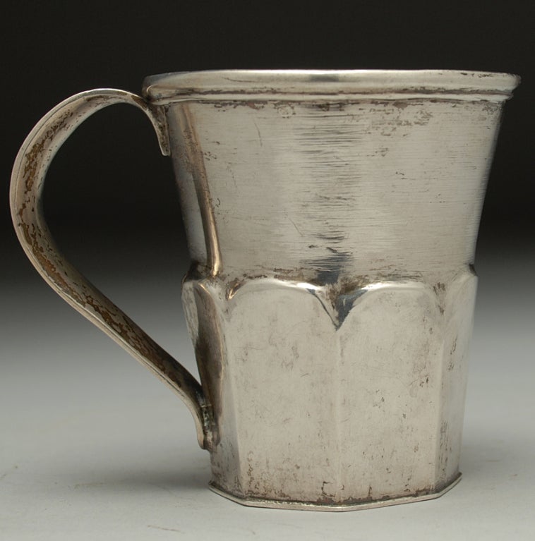 Bolivian Large 18th Century Spanish Colonial Silver Cup - Potosi