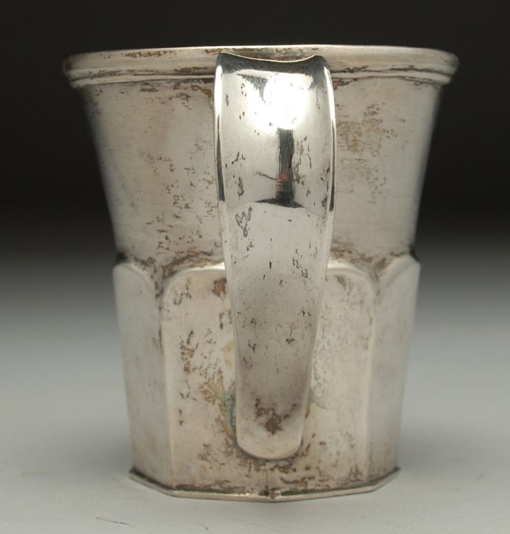 18th Century and Earlier Large 18th Century Spanish Colonial Silver Cup - Potosi