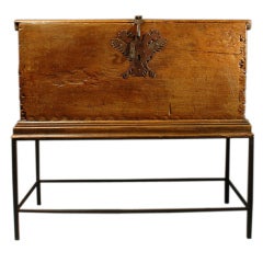 Antique 18th Century Spanish Colonial Red Cedar Cofre from Mexico