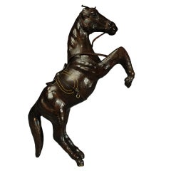 Antique Mexican Hand Molded Leather Caballo