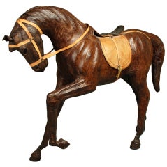Rare Vintage Mexican Molded Leather Caballo