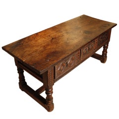 A Great 17th Century Spanish Chestnut Center Table